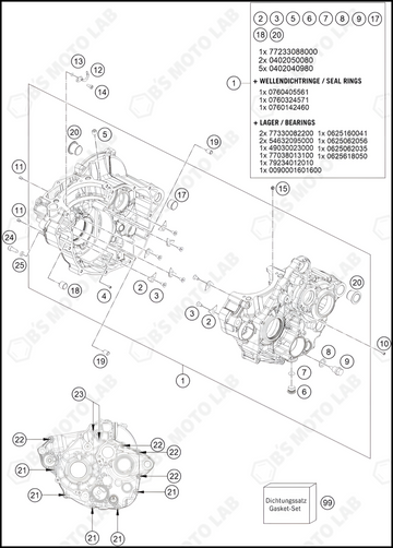 ENGINE CASE, 2022 KTM 350-SX-F