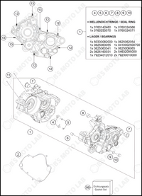 ENGINE CASE, 2023 KTM 125-SX