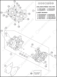 ENGINE CASE, 2022 KTM 125-SX