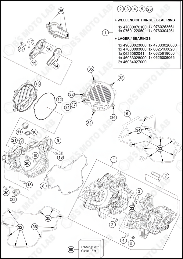 ENGINE CASE, 2022 KTM 85-SX-19-16