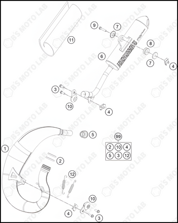 EXHAUST SYSTEM, 2023 KTM 50-SX-FACTORY-EDITION