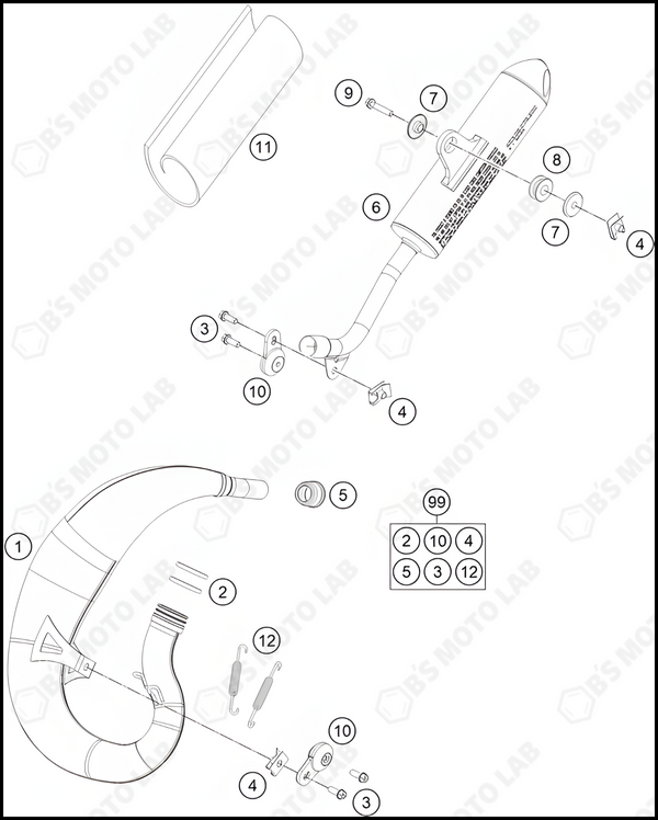 EXHAUST SYSTEM, 2022 KTM 50-SX-Factory