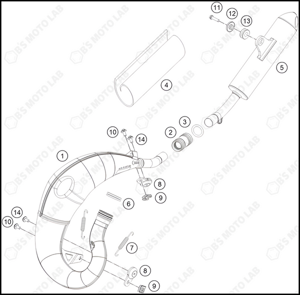 EXHAUST SYSTEM, 2025 KTM 65-SX