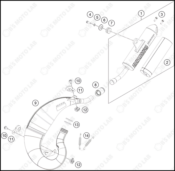 EXHAUST SYSTEM, 2024 KTM 50-SX