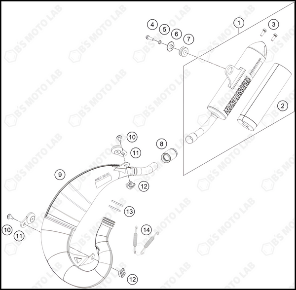 EXHAUST SYSTEM, 2025 KTM 50-SX