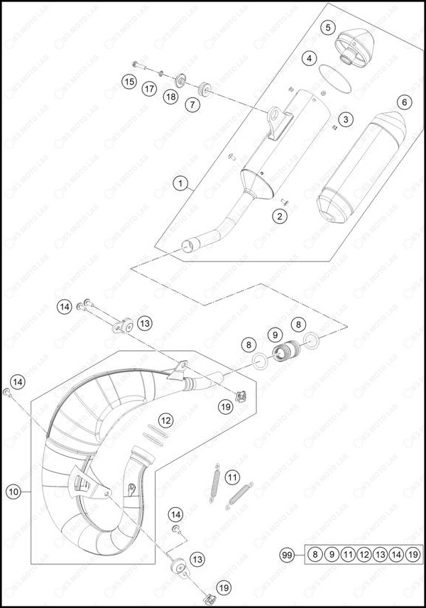 EXHAUST SYSTEM, 2025 KTM 85-SX-17-14