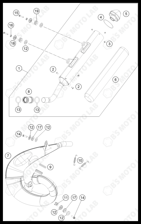 EXHAUST SYSTEM, 2022 KTM 250-SX