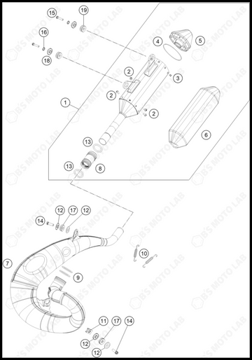 EXHAUST SYSTEM, 2025 KTM 250-SX