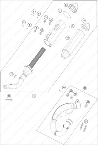 EXHAUST SYSTEM, 2025 KTM 250-SX-F