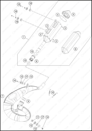 EXHAUST SYSTEM, 2025 KTM 300-SX