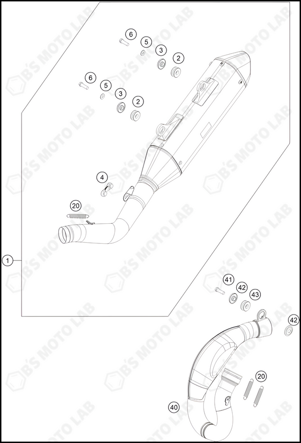 EXHAUST SYSTEM, 2023 KTM 450-SX-FE