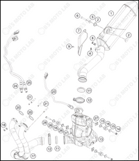 EXHAUST SYSTEM, 2023 KTM duke-390