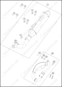 EXHAUST SYSTEM, 2023 KTM 250-SX-FE