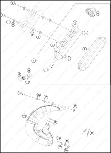 EXHAUST SYSTEM, 2025 KTM 300-XC-W