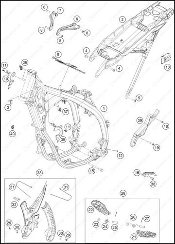 FRAME, 2025 KTM 300-XC-W