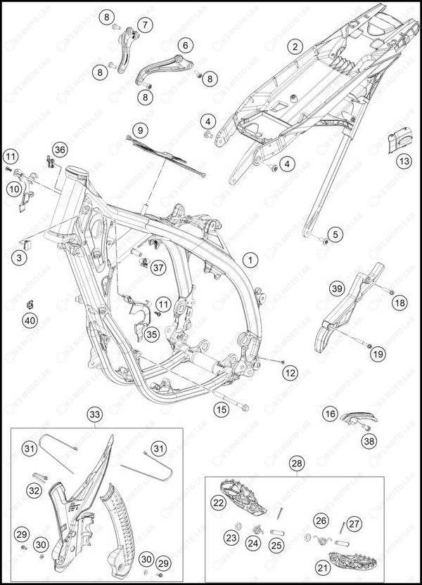 FRAME, 2025 KTM 300-XC-W