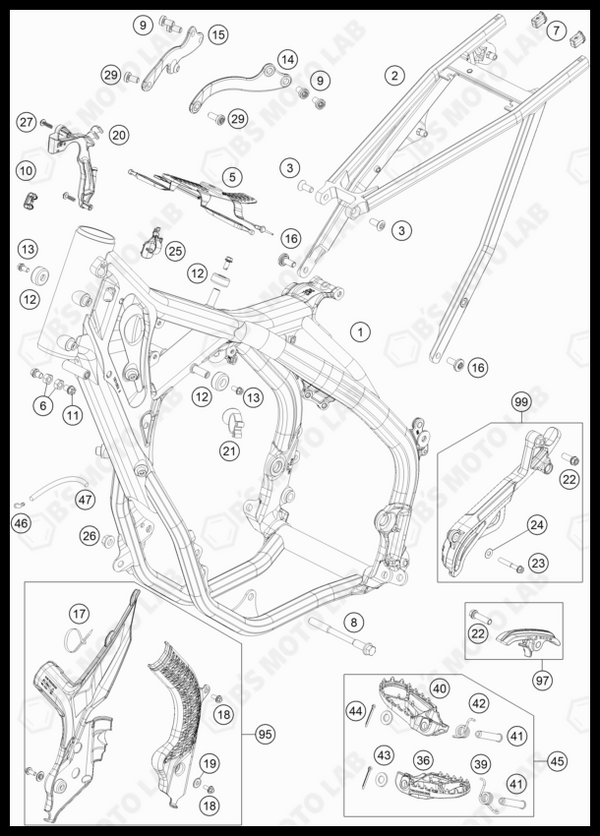 FRAME, 2022 KTM 300-XC