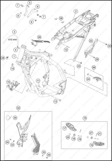 FRAME, 2025 KTM 85-SX-17-14