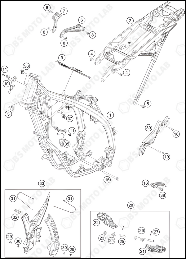 EXHAUST SYSTEM, 2023 KTM 125-SX