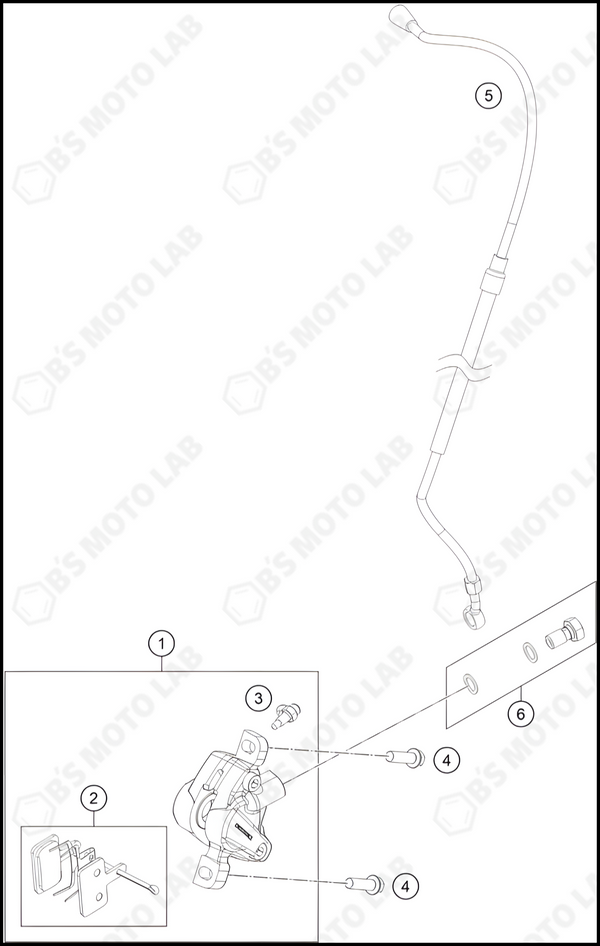 FRONT BRAKE CALIPER, 2024 KTM SX-E-2