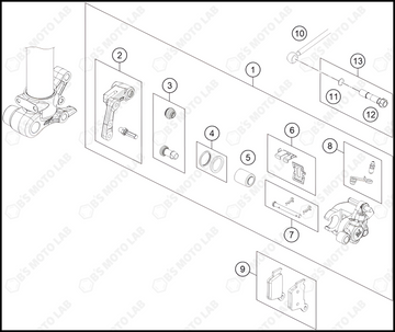 FRONT BRAKE CALIPER, 2025 KTM 65-SX