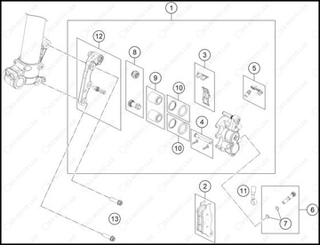 FRONT BRAKE CALIPER, 2025 KTM 85-SX-17-14