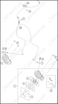 FRONT BRAKE CALIPER, 2023 KTM duke-390