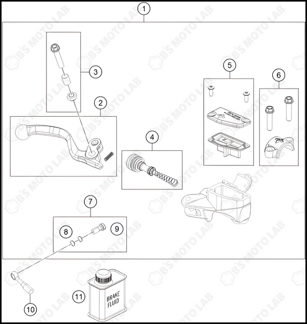 FRONT BRAKE CONTROL, 2025 KTM 50-SX