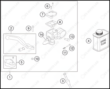 FRONT BRAKE CONTROL, 2022 KTM 50-SX