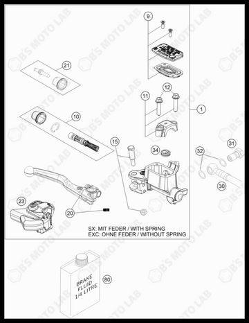 FRONT BRAKE CONTROL, 2022 KTM 300-XC