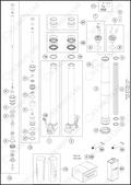 FRONT FORK DISASSEMBLED, 2022 KTM 50-SX