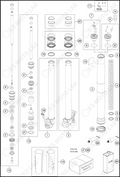 FRONT FORK DISASSEMBLED, 2022 KTM 65-SX