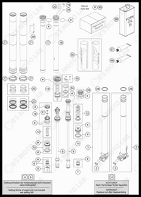 FRONT FORK DISASSEMBLED, 2022 KTM 300-XC