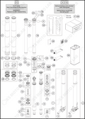 FRONT FORK DISASSEMBLED, 2023 KTM 300-SX