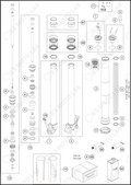FRONT FORK DISASSEMBLED, 2023 KTM 50-SX