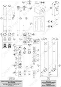 FRONT FORK DISASSEMBLED, 2022 KTM 350-SX-F