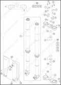FRONT FORK, TRIPLE CLAMP, 2023 KTM 85-SX-17-14
