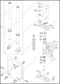 FRONT FORK, TRIPLE CLAMP, 2023 KTM 65-SX