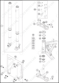 FRONT FORK, TRIPLE CLAMP, 2022 KTM 65-SX