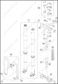 FRONT FORK, TRIPLE CLAMP, 2022 KTM 125-SX