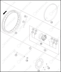 FRONT WHEEL, 2024 KTM 50-SX