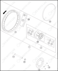 FRONT WHEEL, 2023 KTM 50-SX-MINI