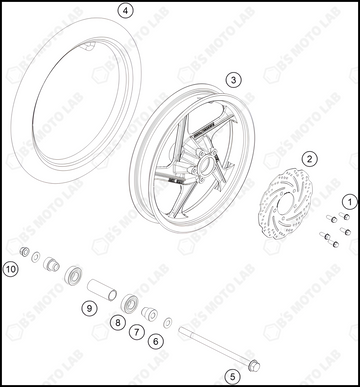 FRONT WHEEL, 2024 KTM SX-E-2