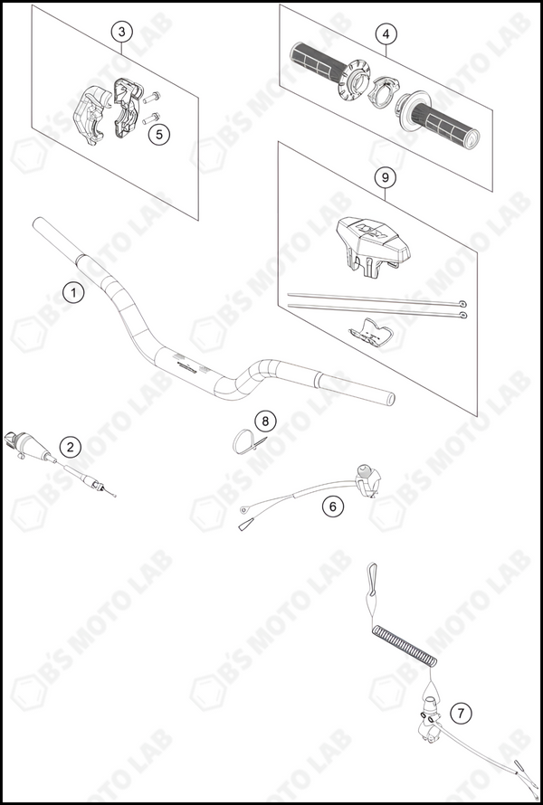 HANDLEBAR, CONTROLS, 2022 KTM 50-SX-MINI