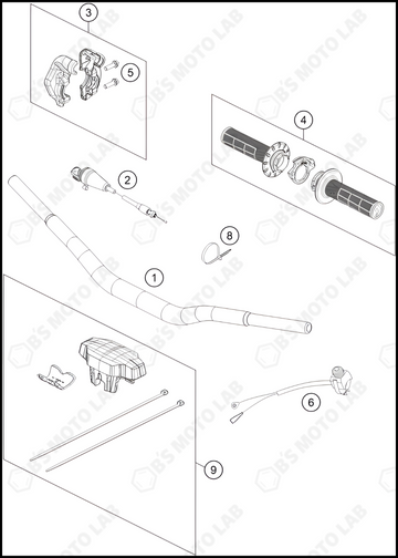 HANDLEBAR, CONTROLS, 2025 KTM 50-SX