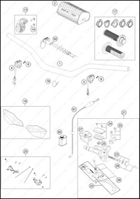 HANDLEBAR, CONTROLS, 2025 KTM 300-SX