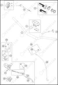 HANDLEBAR, CONTROLS, 2023 KTM 85-SX-19-16