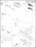 HANDLEBAR, CONTROLS, 2025 KTM 300-XC-W