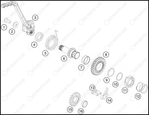 KICK STARTER, 2024 KTM 85-SX-19-16