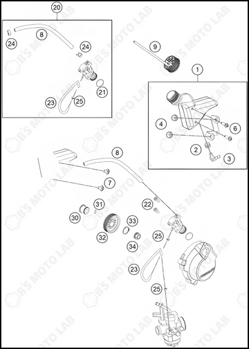 LUBRICATING SYSTEM, 2022 KTM 50-SX-MINI